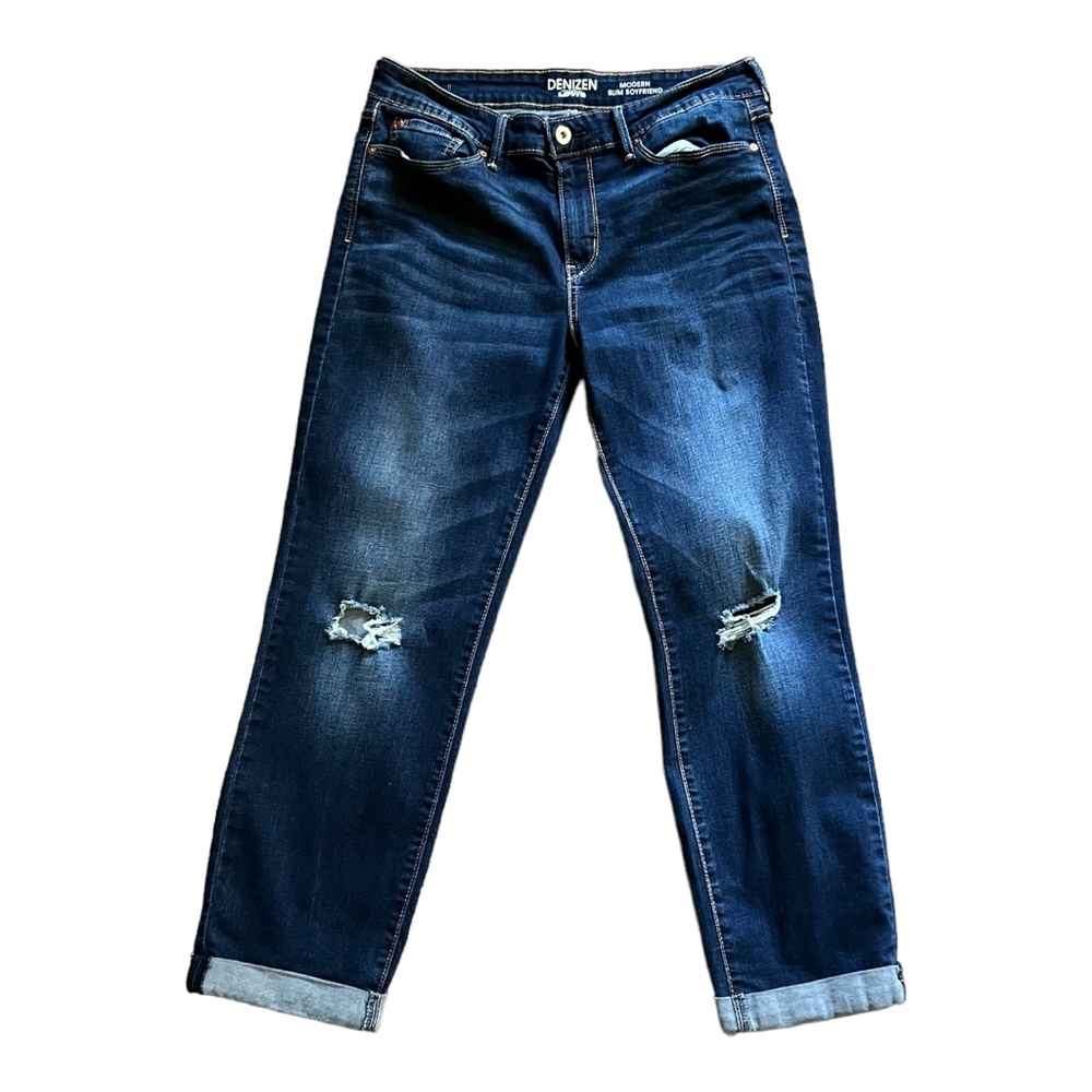 Denizen Distressed Modern Slim Boyfriend Jeans.  Size 8 (W-29)